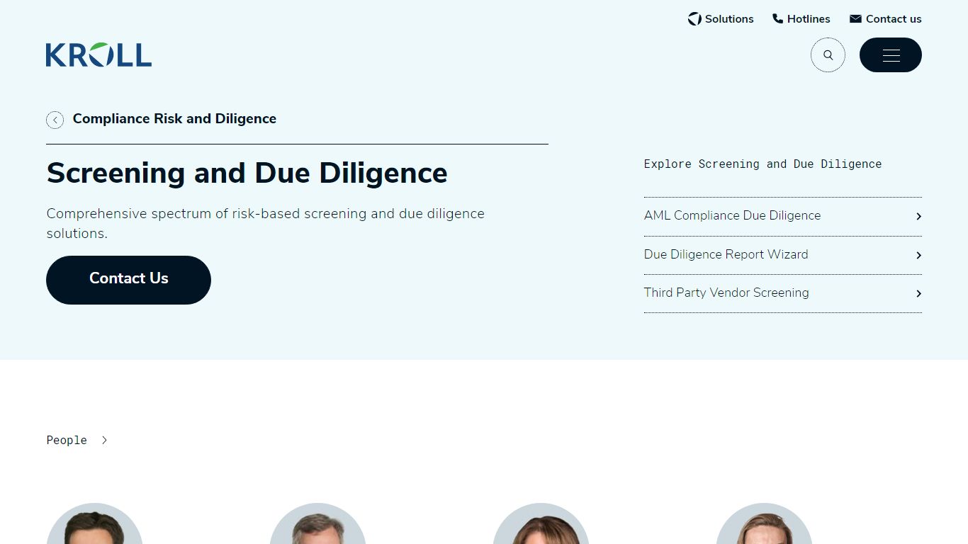 Screening and Due Diligence | Background Checks and Screening - Kroll
