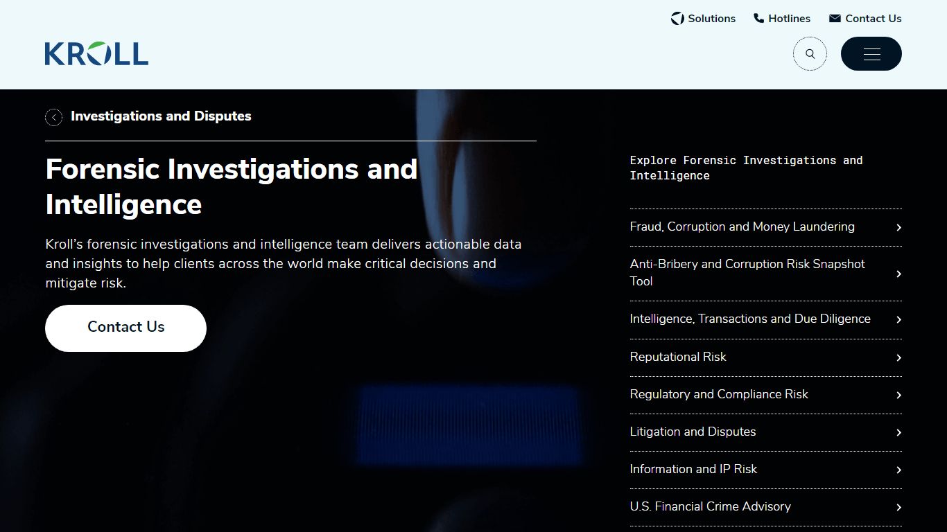 Forensic Investigations and Intelligence | Kroll